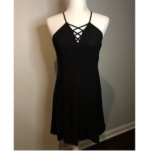 Cute black criss cross dress w/adjustable straps